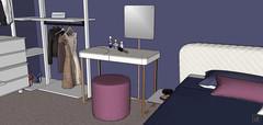 Design de chambre en 3D - vue des toilettes